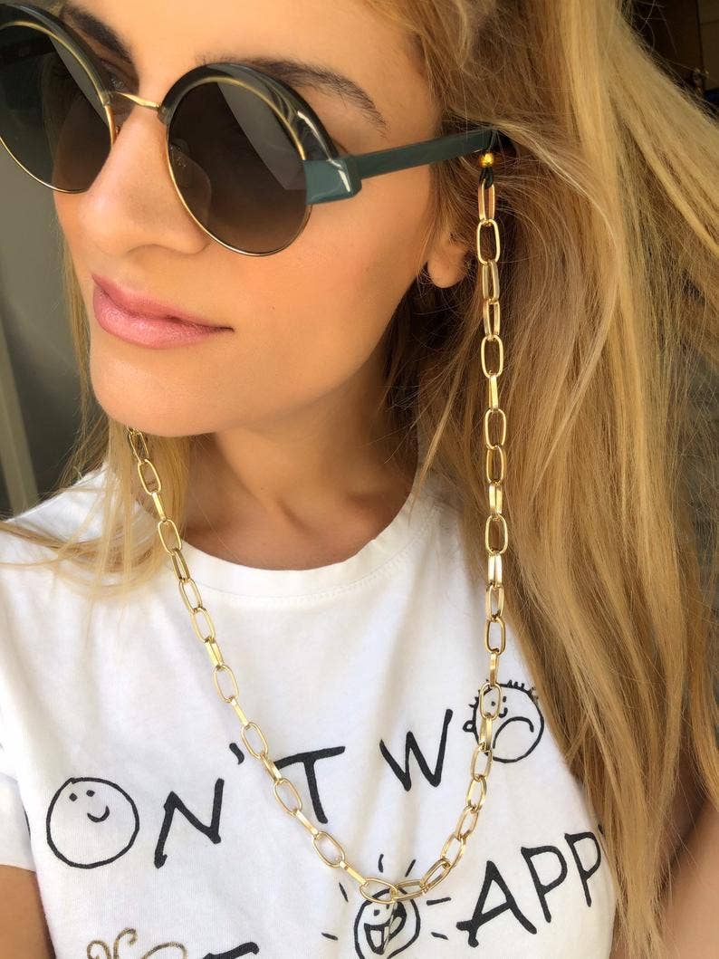 Glasses Chain - gold links