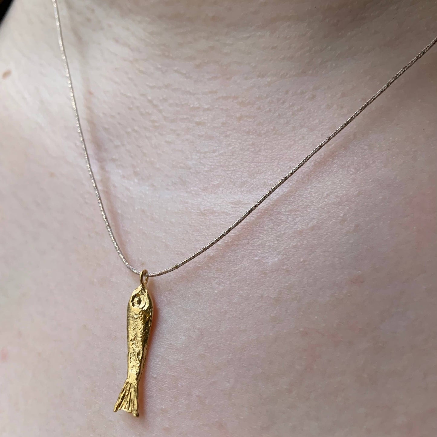 Ablette Fish Necklace on Lurex Thread