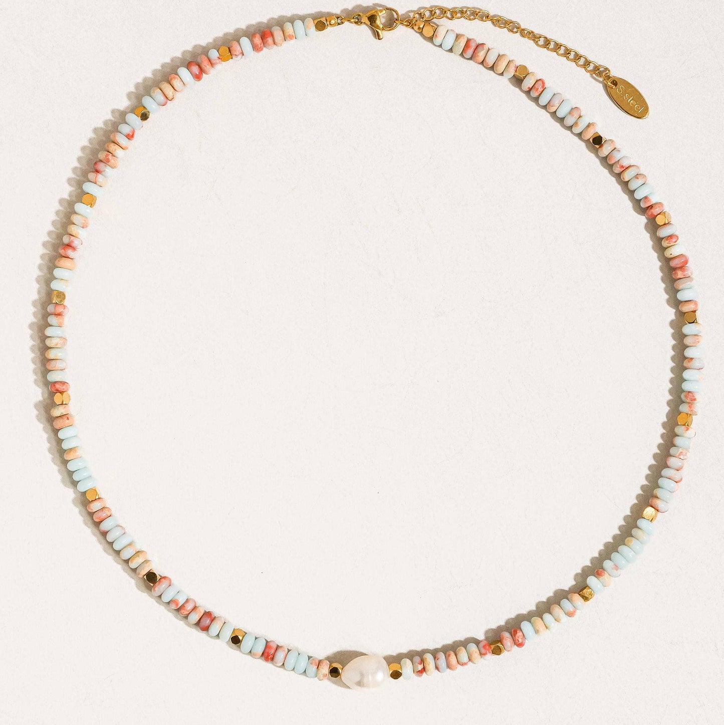 Boho Beaded Pearl Necklace