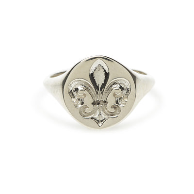 Fleur de Lys Signet Ring