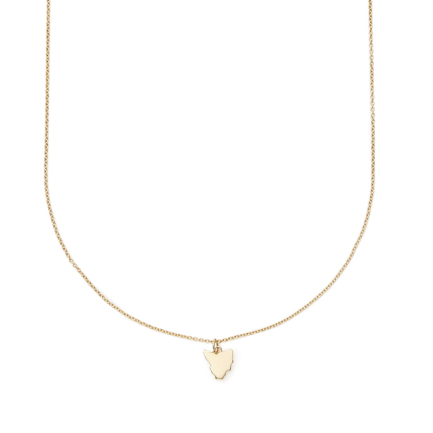 Tasmanian Map Necklace